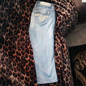 Rock Revival distressed crop jeans
